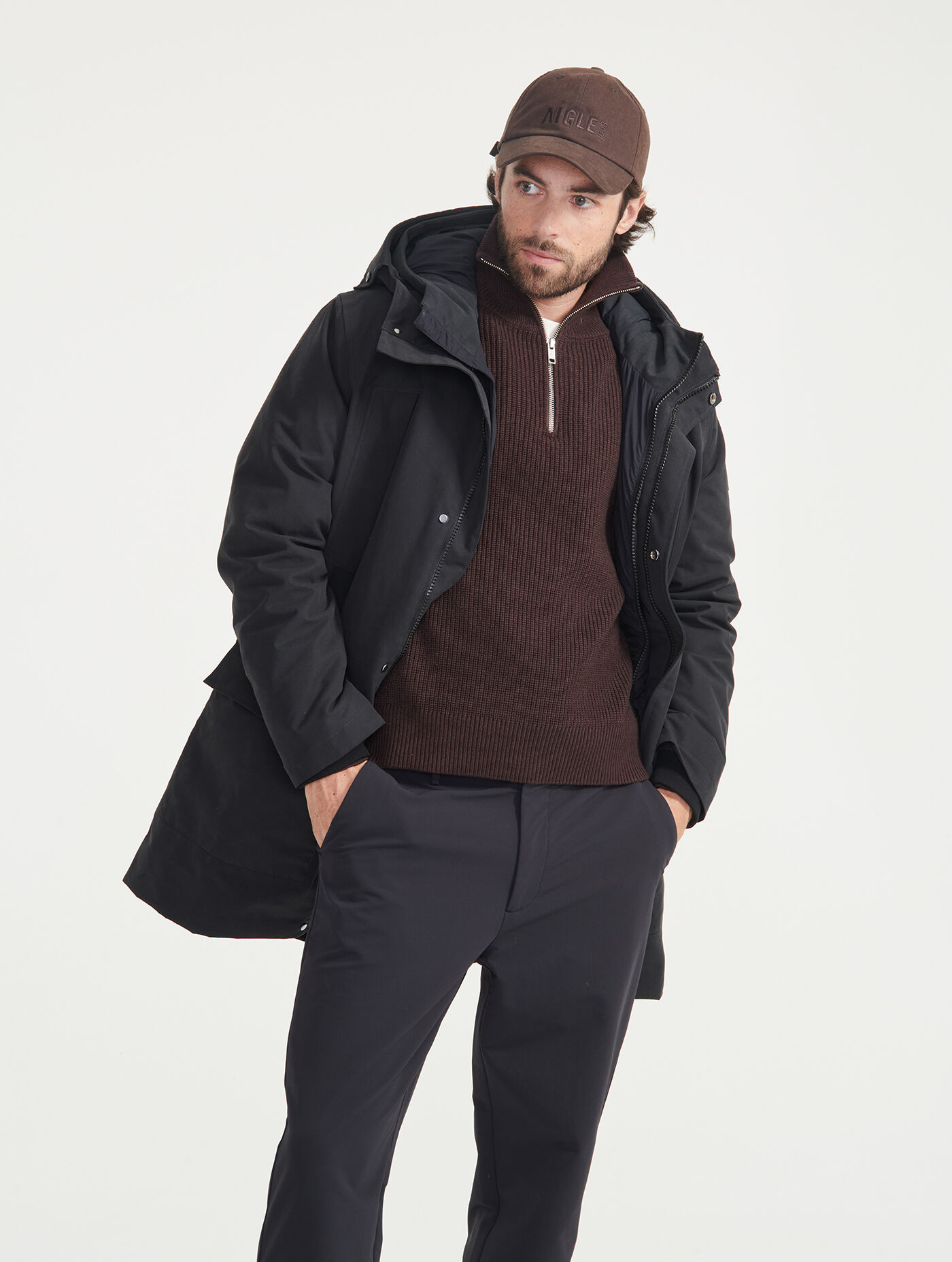 Parka longue 3 en 1 MTD avec capuche avec matelasse en plumes