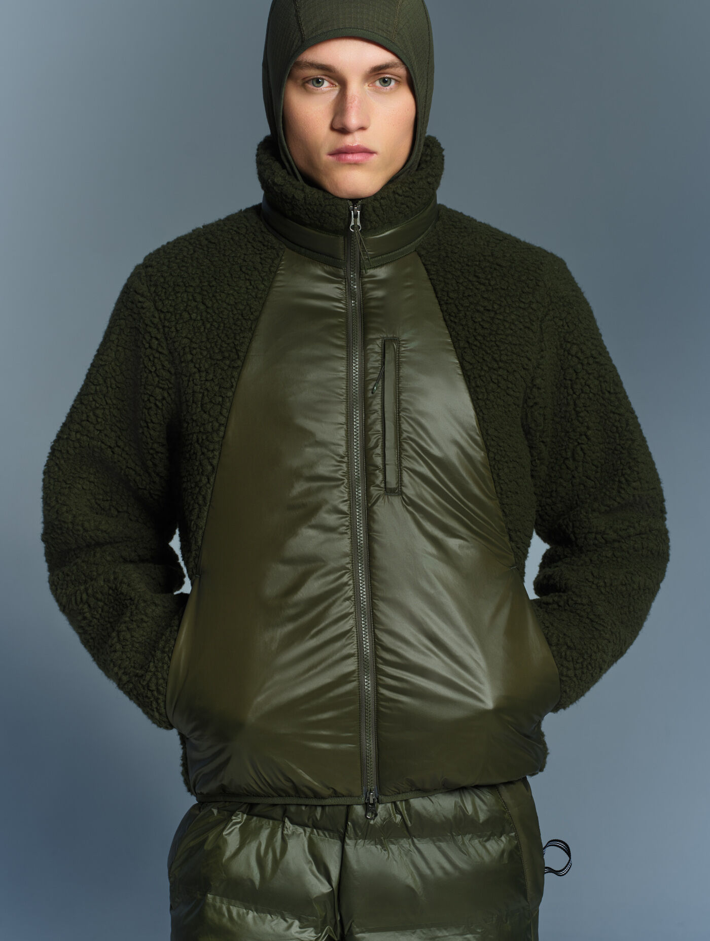 Aigle by Setchu veste sherpa bi-mati&egrave;re avec taille ajustable