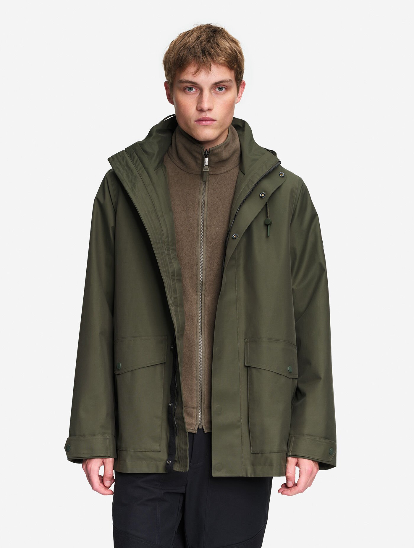 Manteau MTD&reg; court imp&eacute;rm&eacute;able en cotton de twill &agrave; capuche amovible T-KIT&reg;