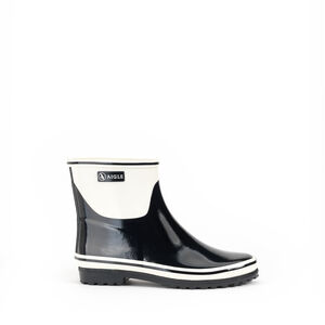 Women's glossy rubber ankle boots