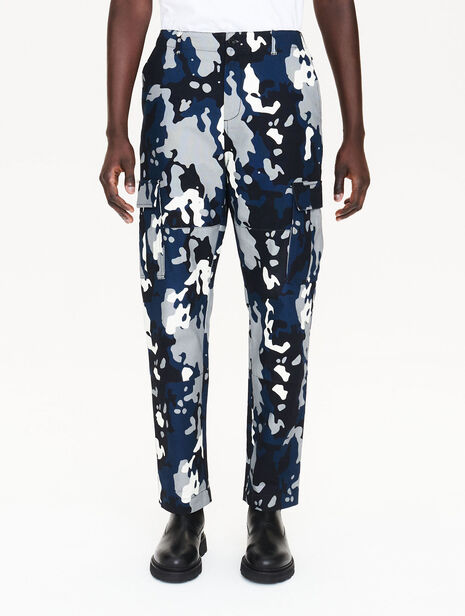 Printed cargo trousers