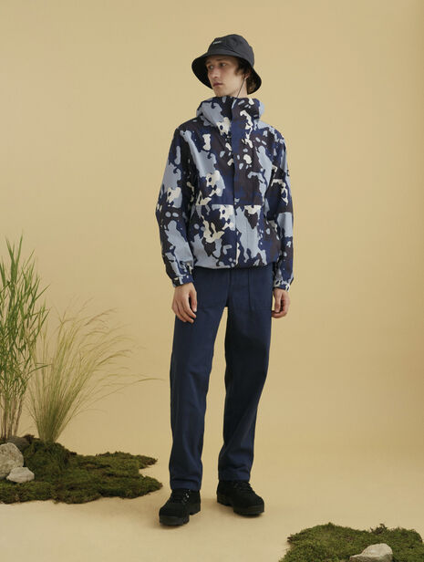 Mid-length print hooded MTD 2.5L jacket