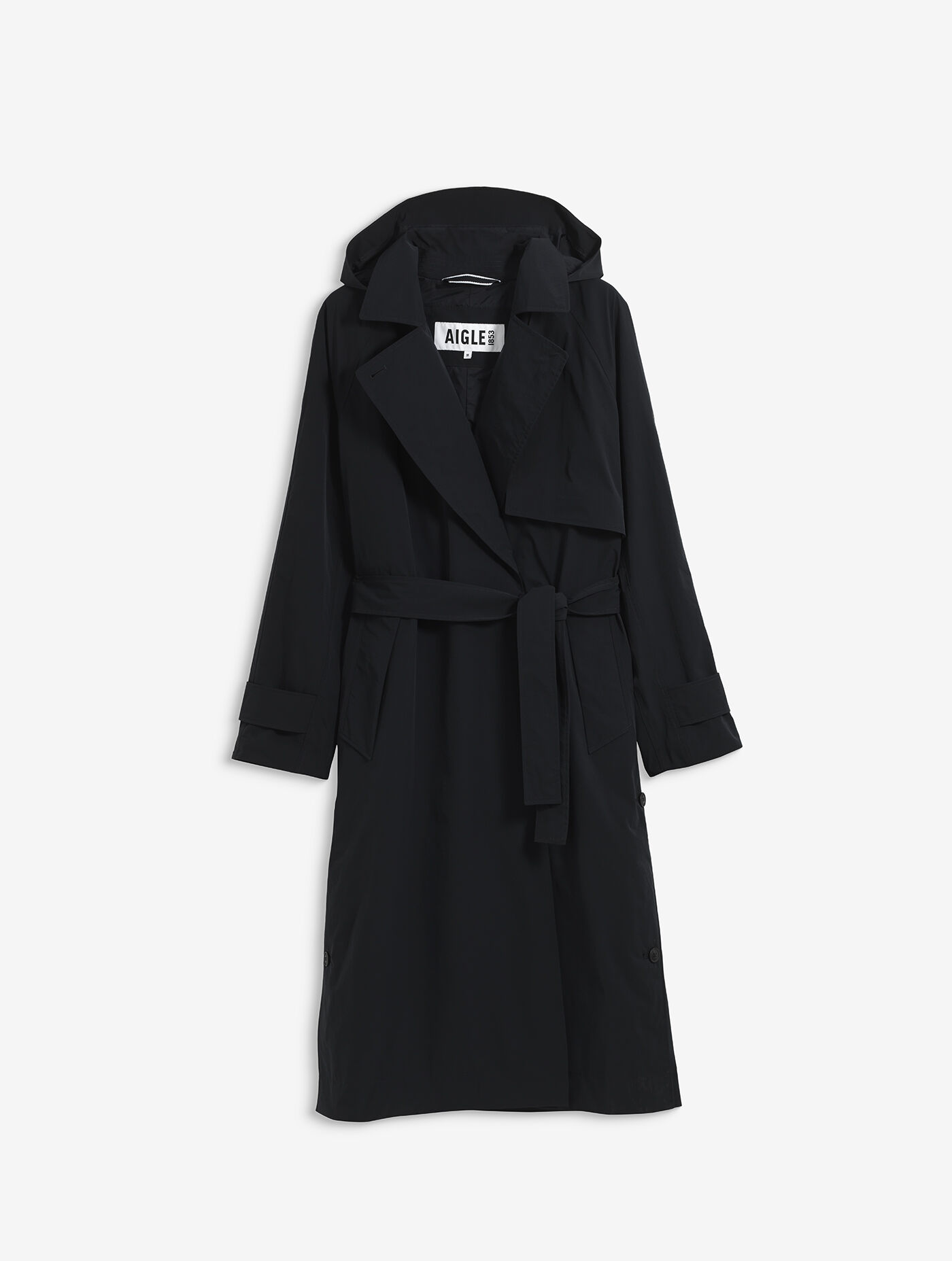 Long open sides trench coat MTD® - noir categories | AIGLE