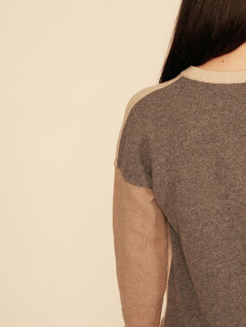Pull en alpaga colorblock