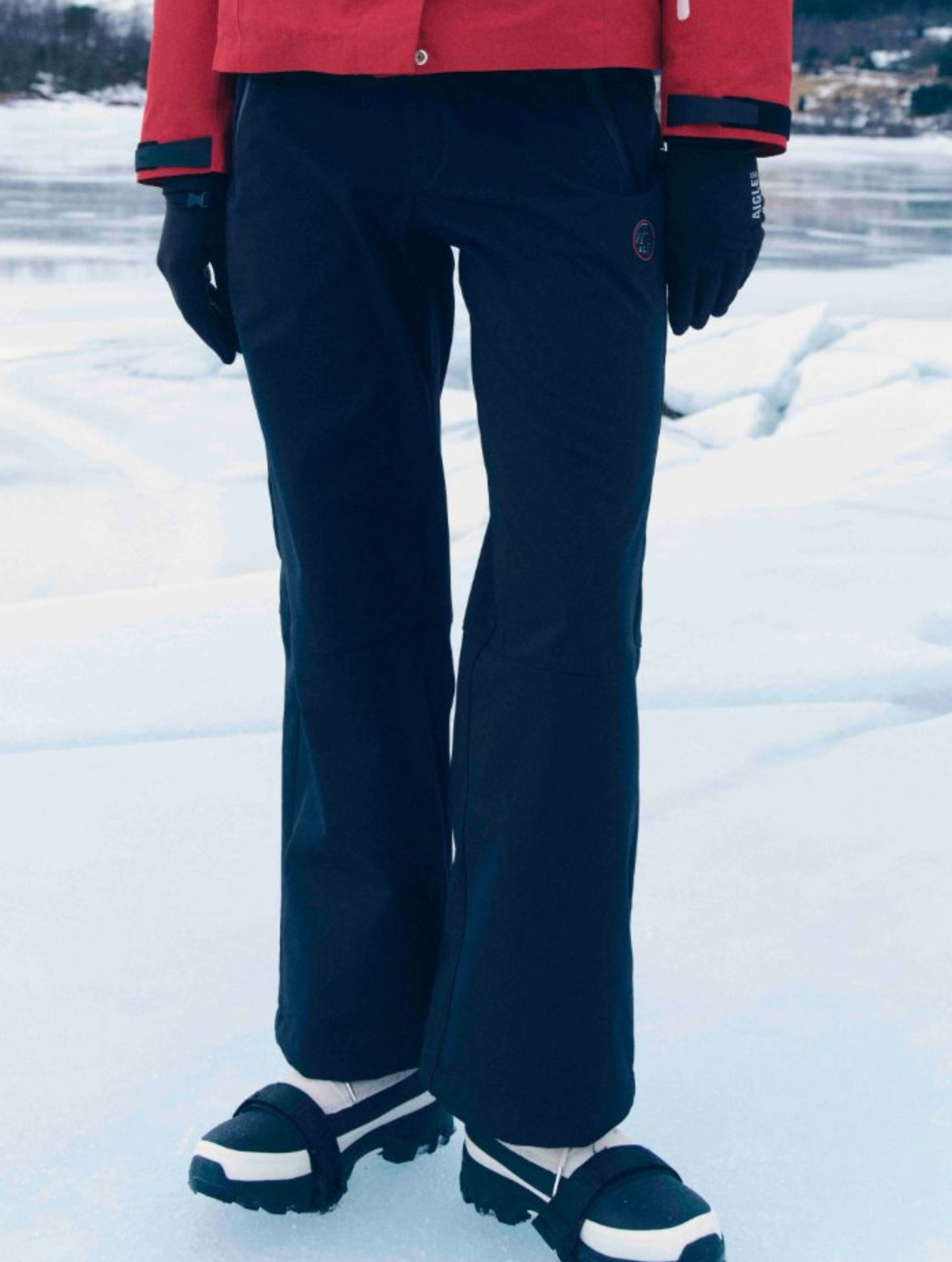 Softshell-Skihose mit hohem Bund, gef&uuml;ttert