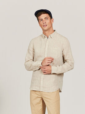 Long-sleeved linen shirt