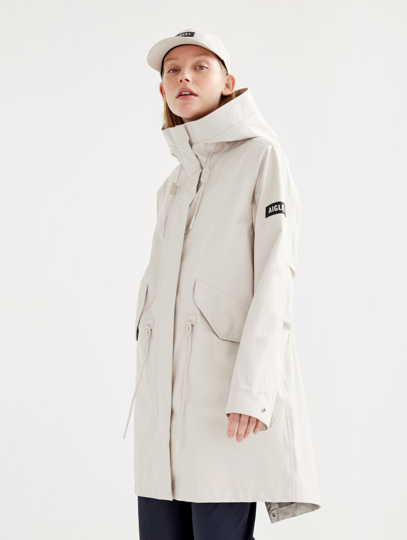 Long hooded Gore Tex fishtail aigle storefront catalog fr AIGLE