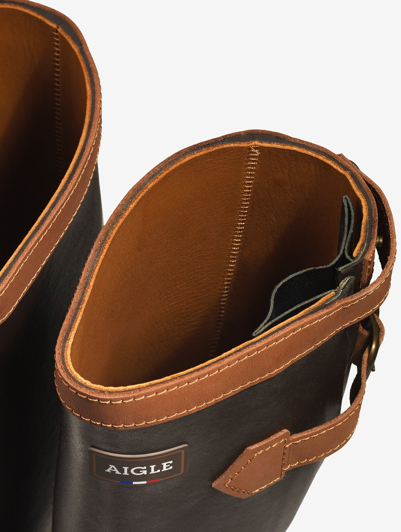 Anti-fatigue boot Parcours 2.0 adjustable leather-lined - marron