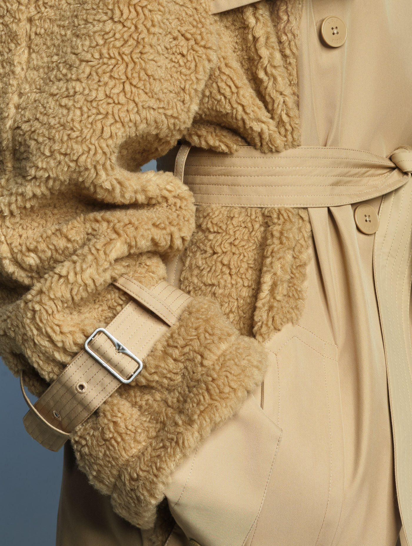 Aigle by Setchu trench-coat empi&egrave;cement sherpa