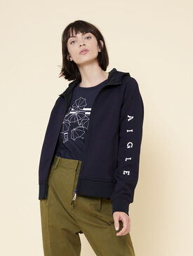 Zipped fleece sweatshirt