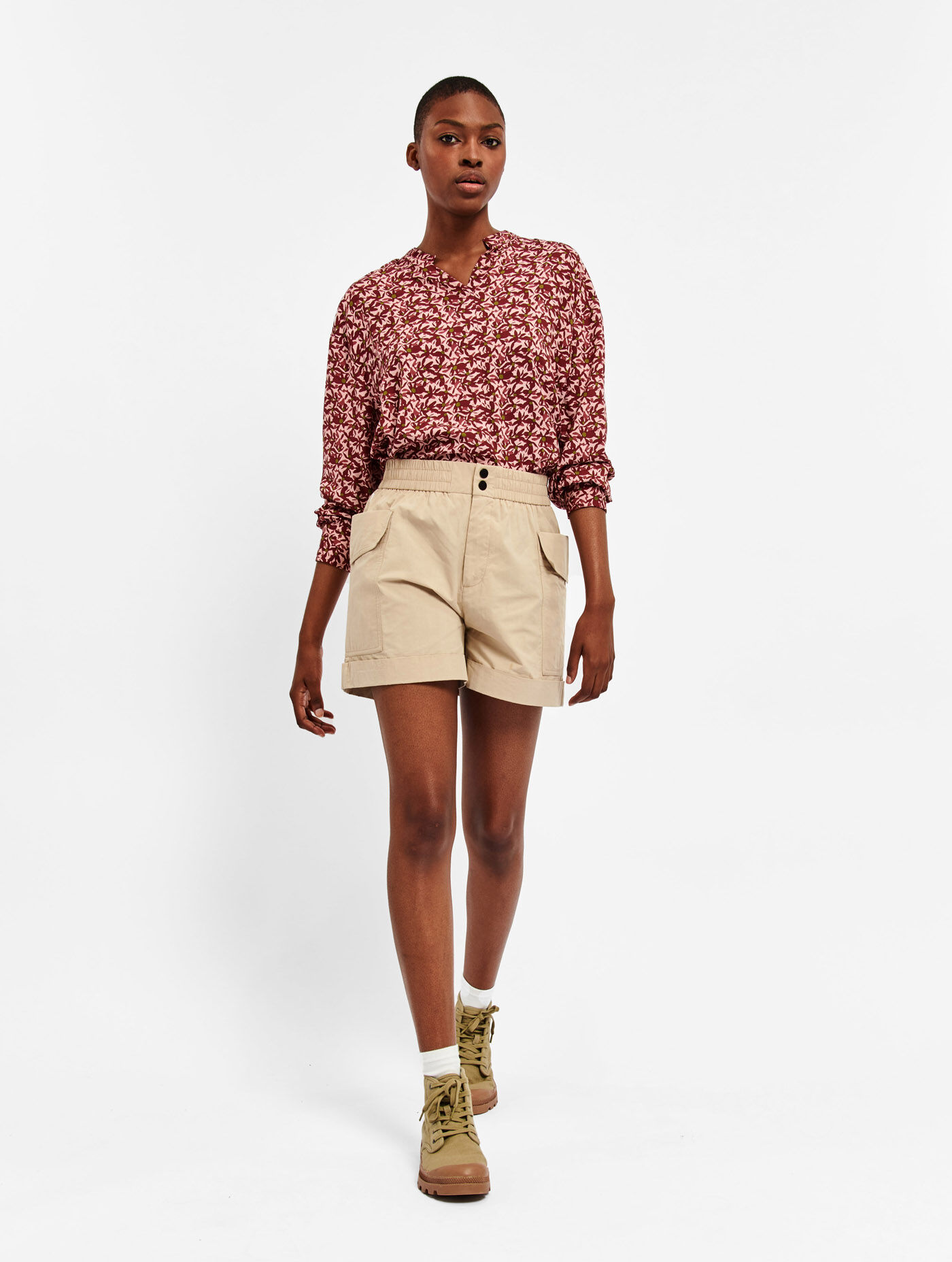 Aigle Bermuda short Women Beige aigle Conora AIGLE