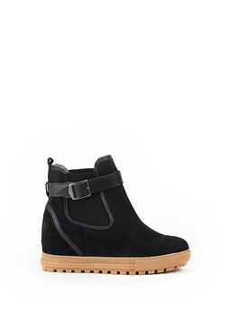 Women's fur-lined heeled Chelsea boot