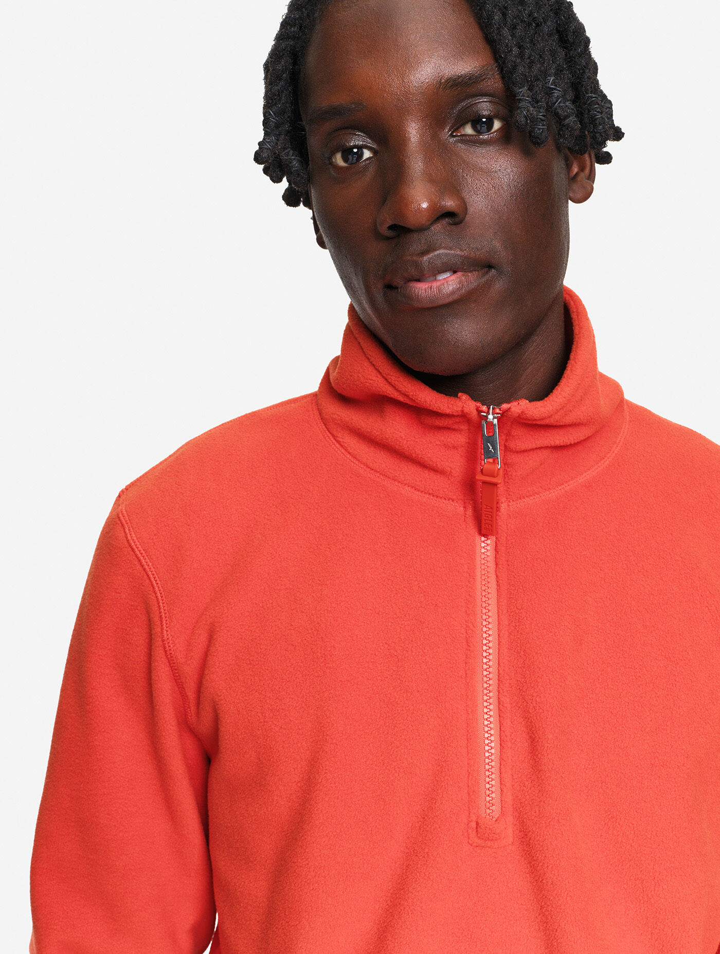 Microfleece half-zip popover