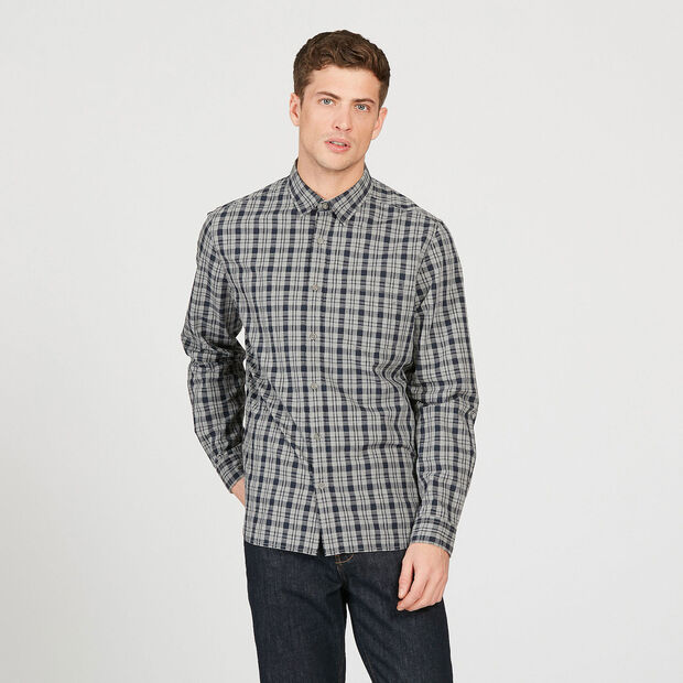 Chemise &agrave; carreaux textur&eacute;e