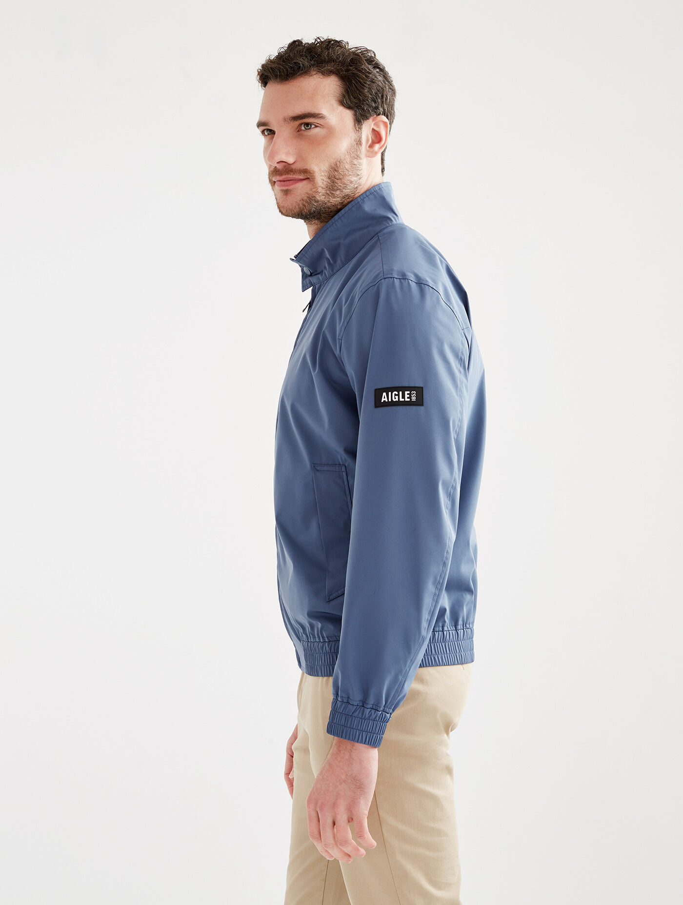 Aigle Short Waterproof Jacket Blue Size XL