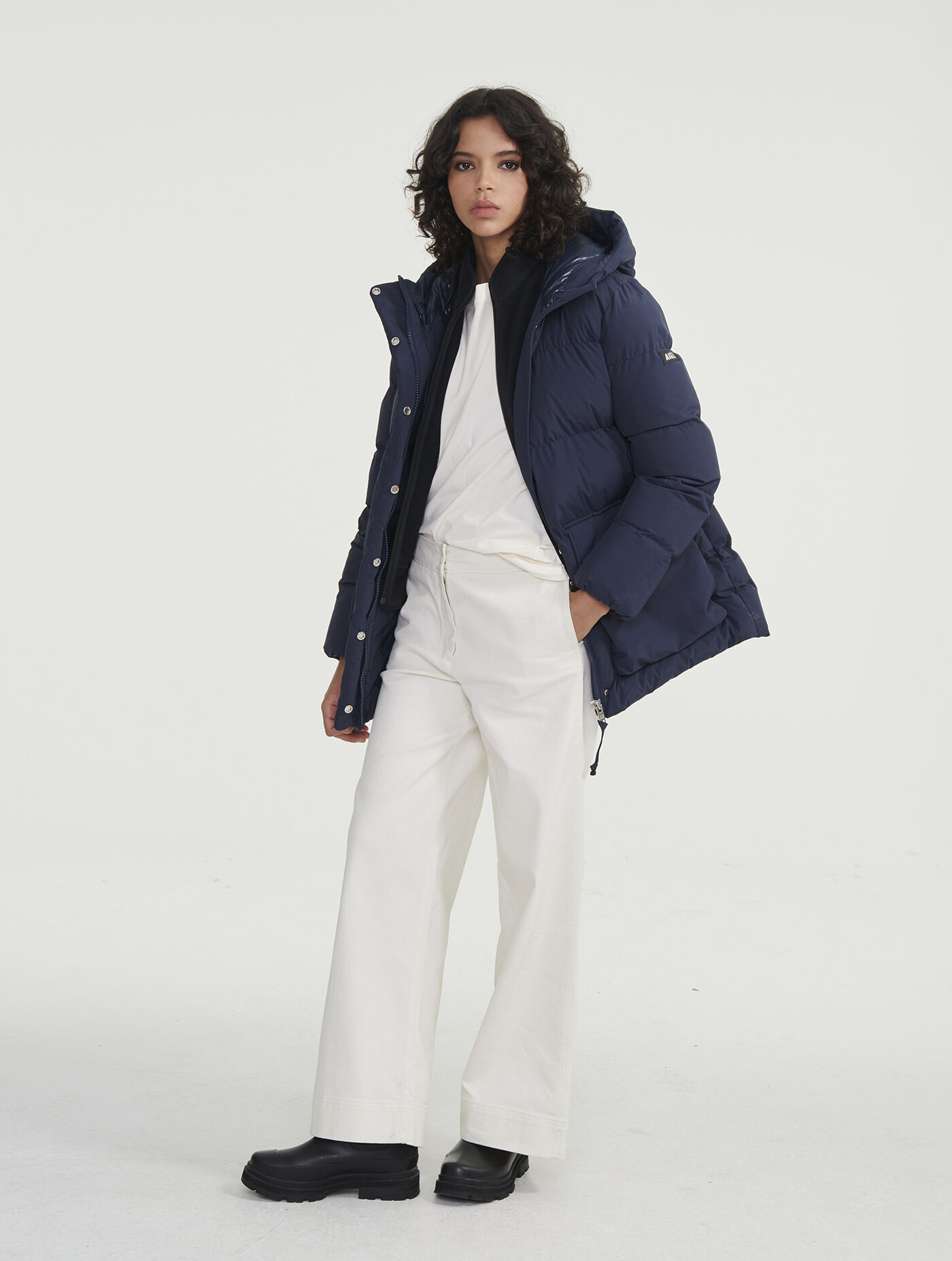 Mid Length Waterproof Winter Jacket With Hood categories AIGLE