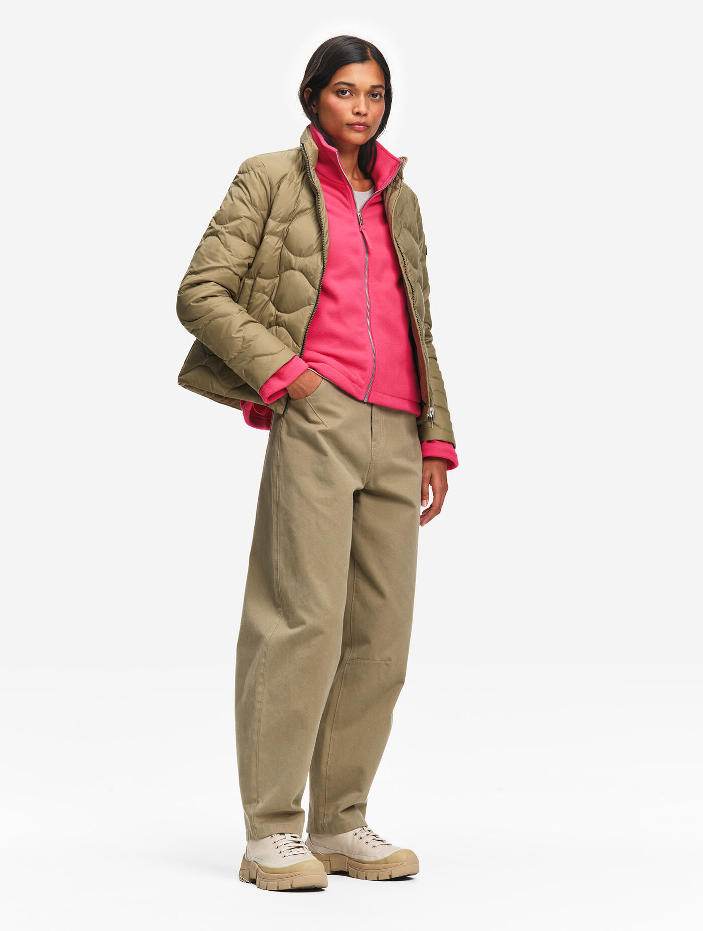Water repellent light down quilted jacket T-KIT&trade;
