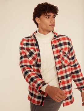 Fleece-lined overshirt