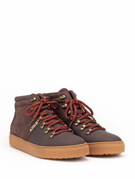 Men's leather high-top trainers