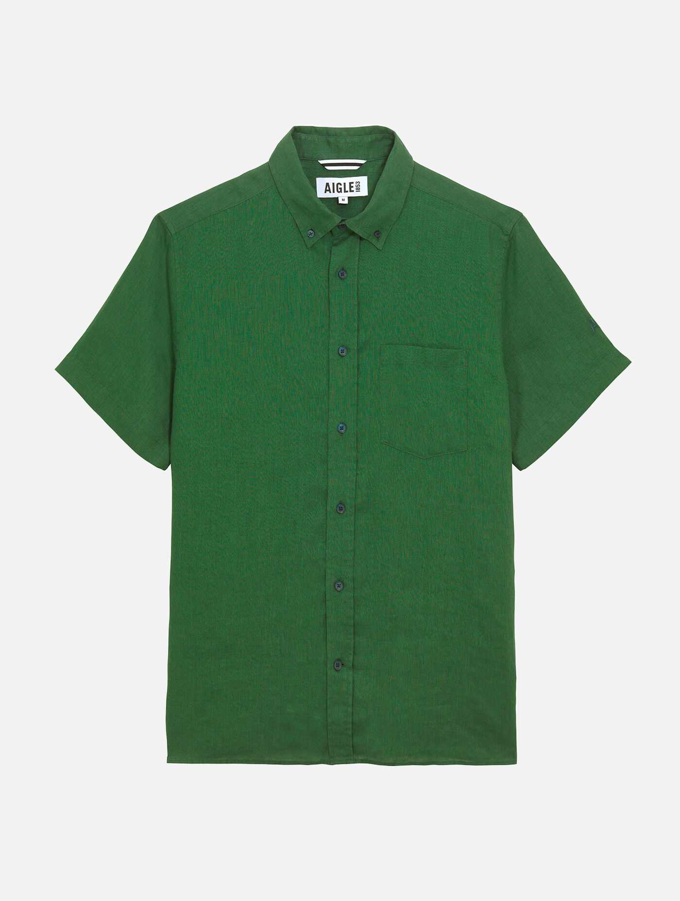 Chemise en lin a manches courtes aigle storefront catalog fr AIGLE