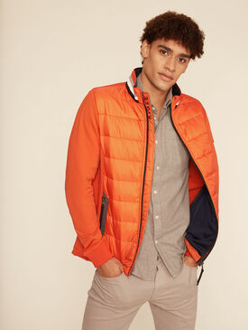 Hybrid fleece quilted jacket