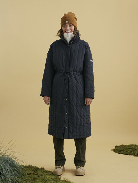 Reversible long coat with Gore-Tex® Infinium Windstopper membrane