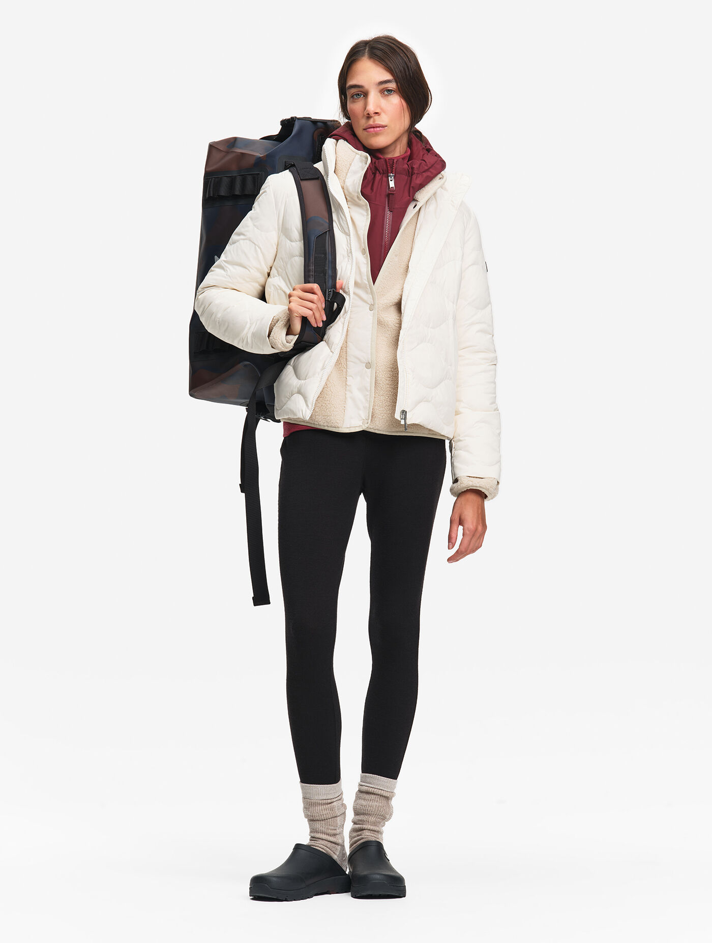 Water repellent light down quilted jacket T-KIT&trade;