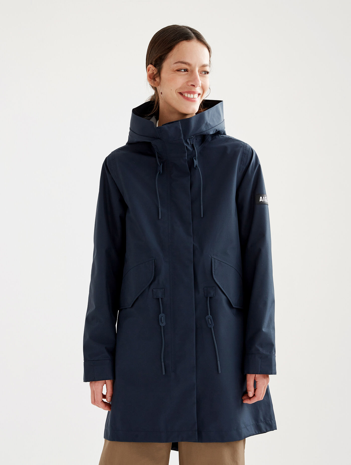 Long hooded Gore Tex fishtail aigle storefront catalog fr AIGLE
