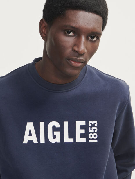 Brushed Printed Crew Neck Sweatshirt