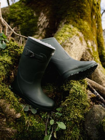 Damen Regenstiefel Leichte Gummistiefel | Wasserdicht Weitschaft | Für Garten & Stall