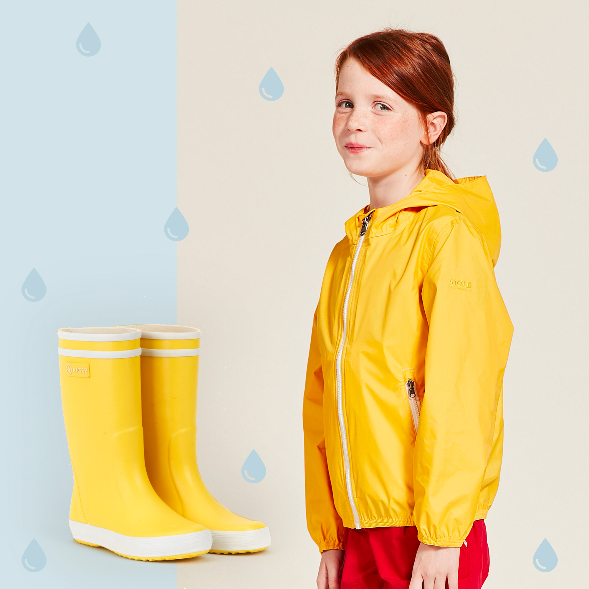 Children&rsquo;s rain kit yellow