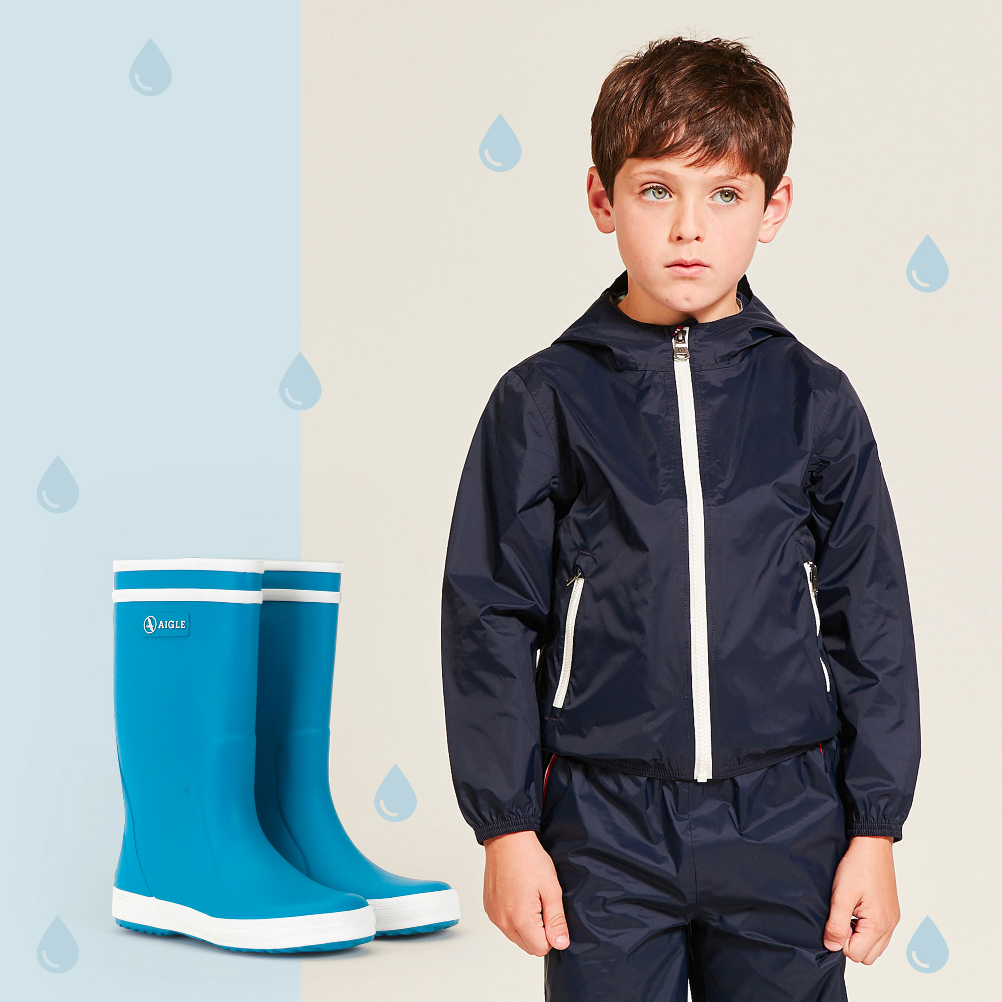 Children&rsquo;s rain kit blue