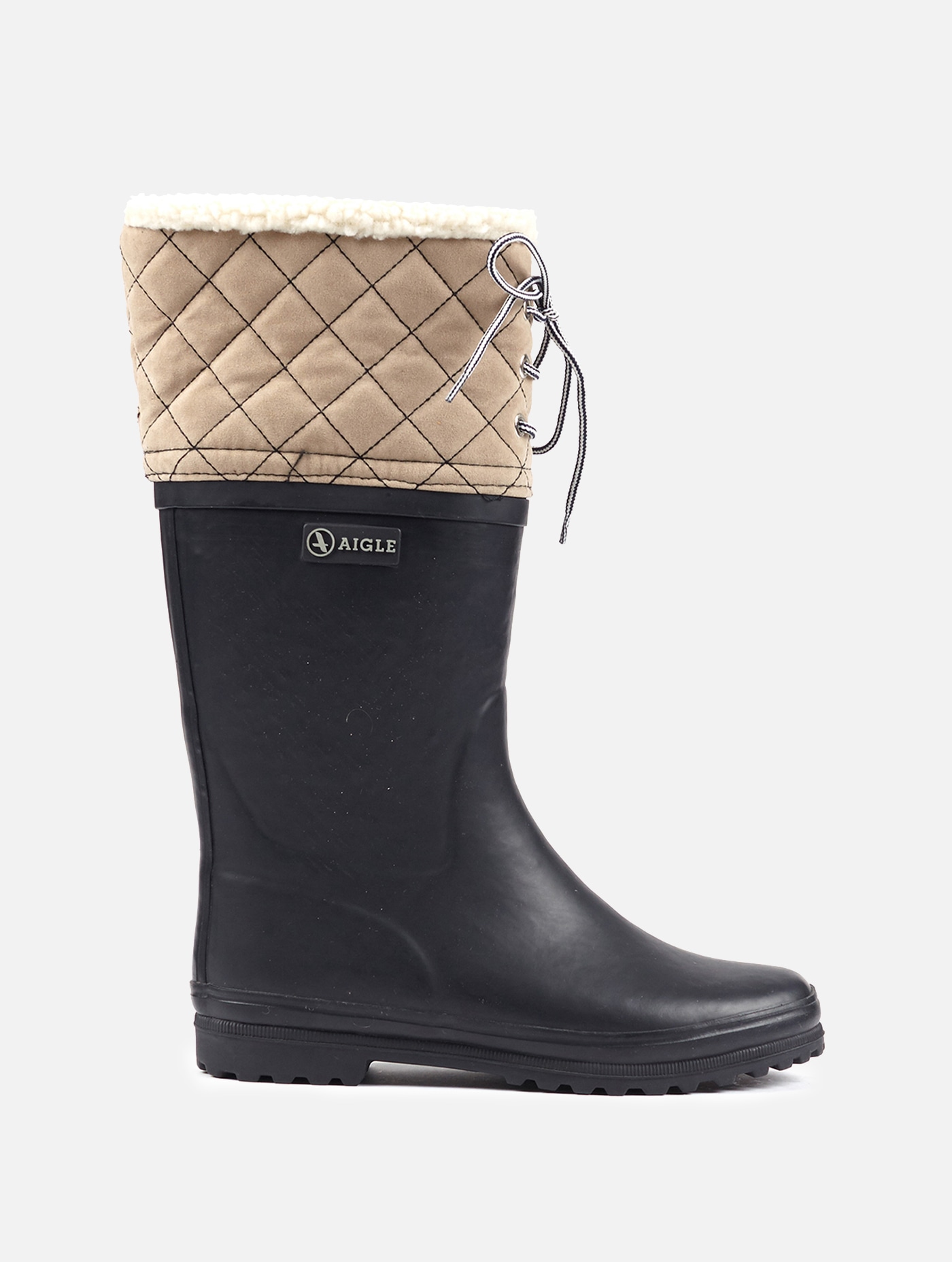 januar skrivestil neutral Aigle - The fur-lined boot, ideal for cold weather Marine/beige - Polka  giboulee | AIGLE