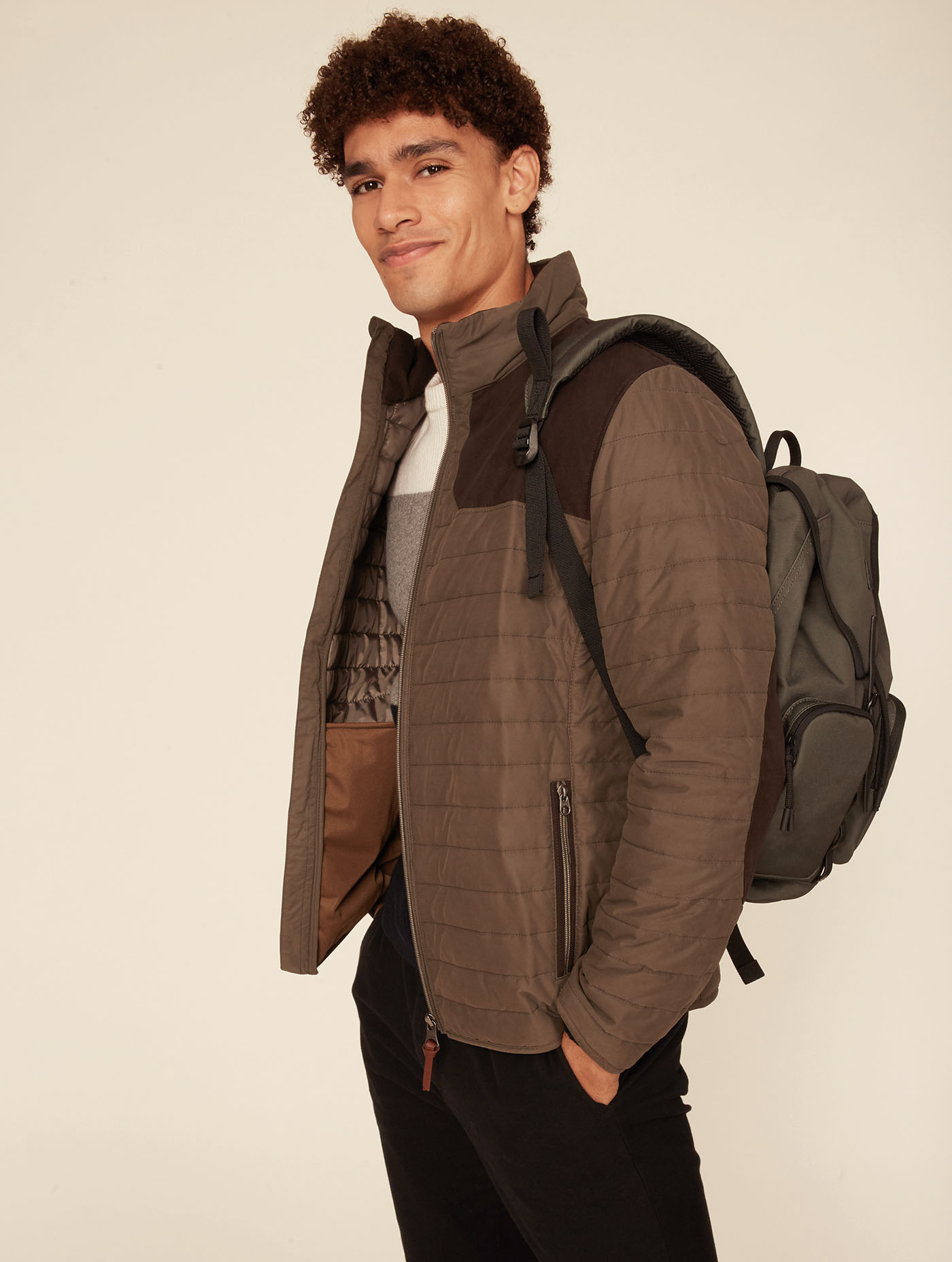 BRAISAC | Veste matelassée esprit chasse bronze homme ...