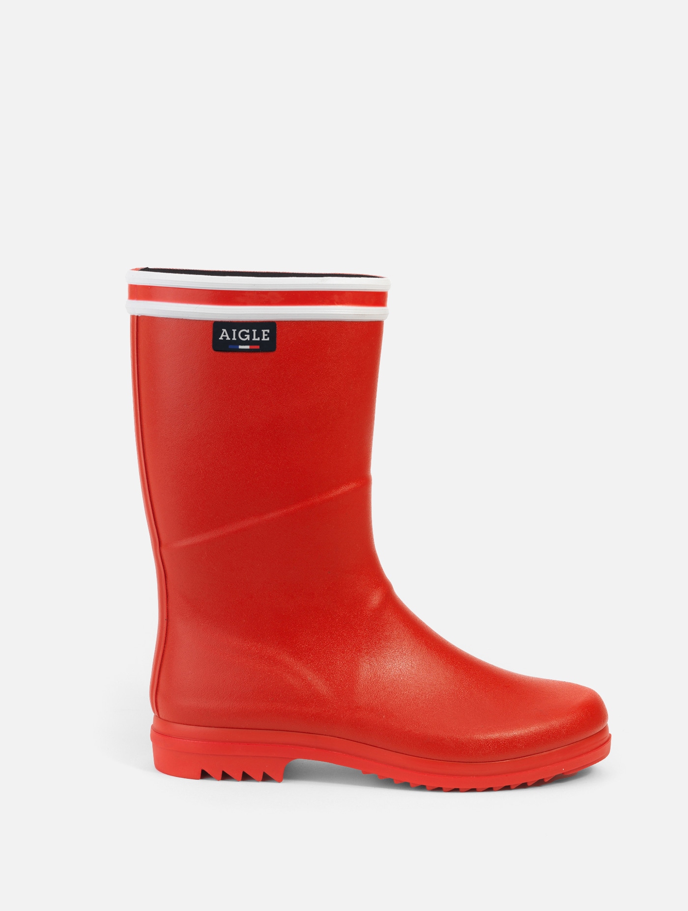 fordel Måned midt i intetsteds Aigle - Rain boots with notched sol, Made in France Noir - Chanteboot  stripeswomen | AIGLE