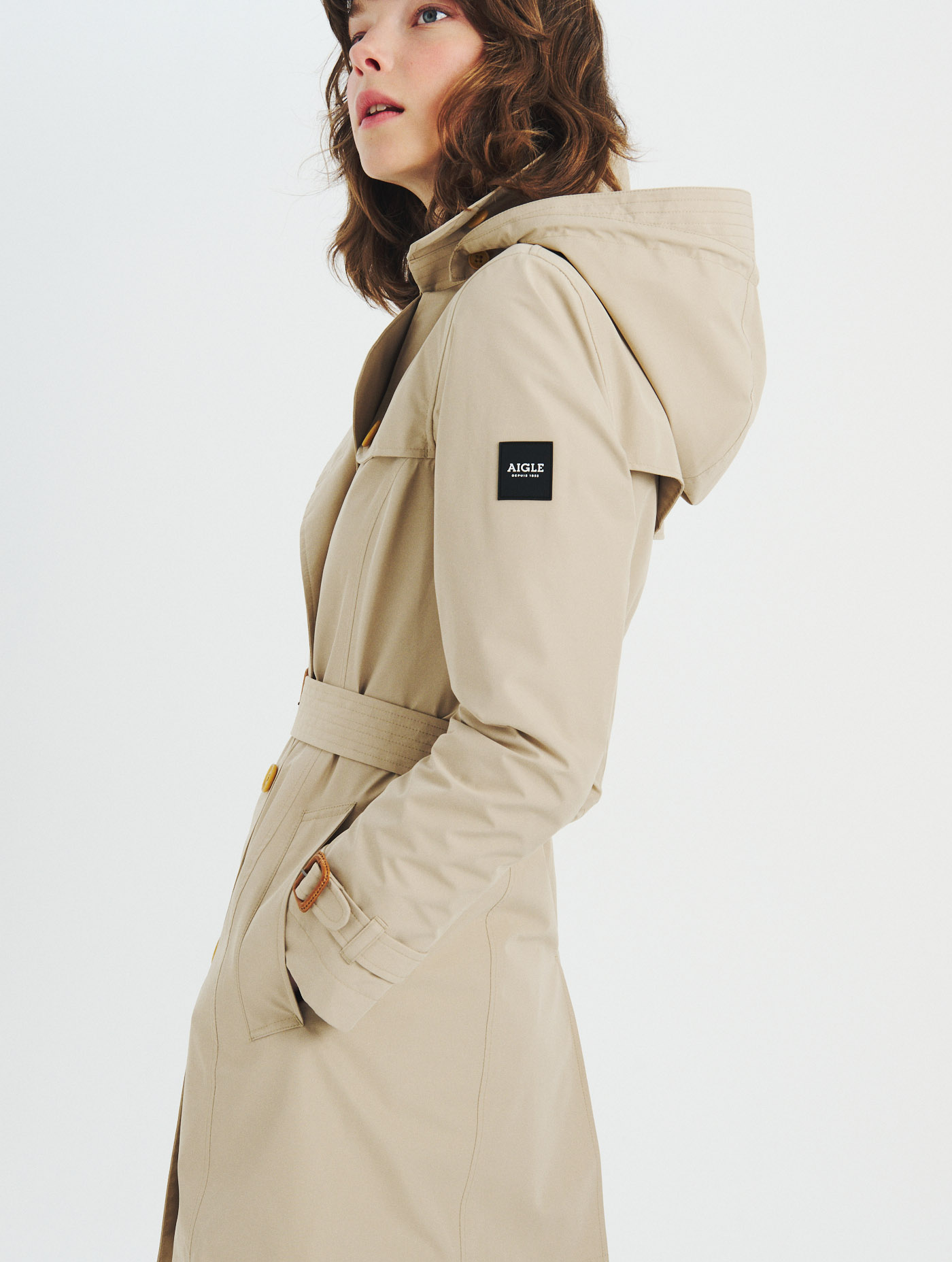 Aigle gore tex trench coat