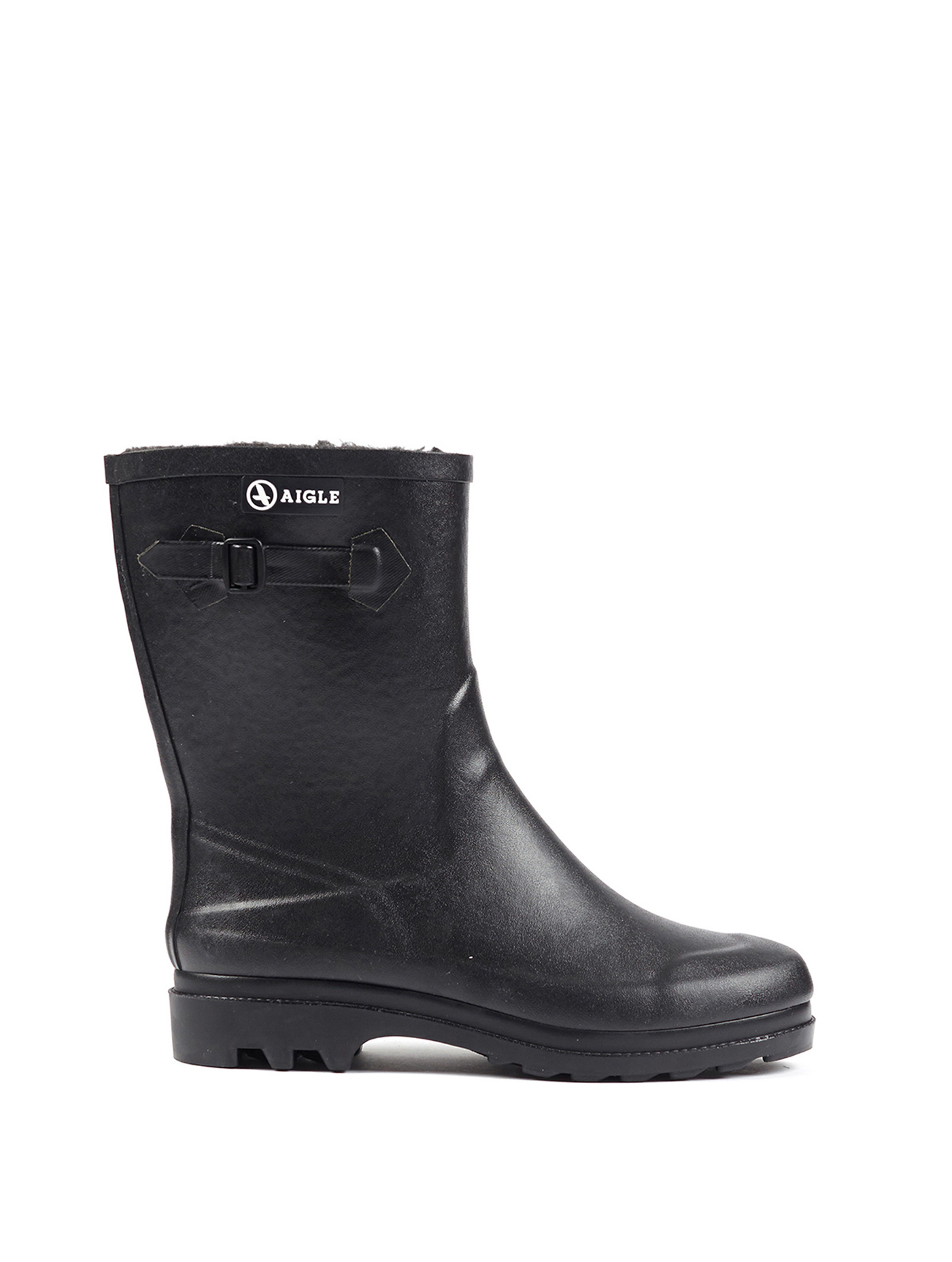 Aigle Men S Fur Lined Rubber Ankle Boots Noir Icaremen Aigle