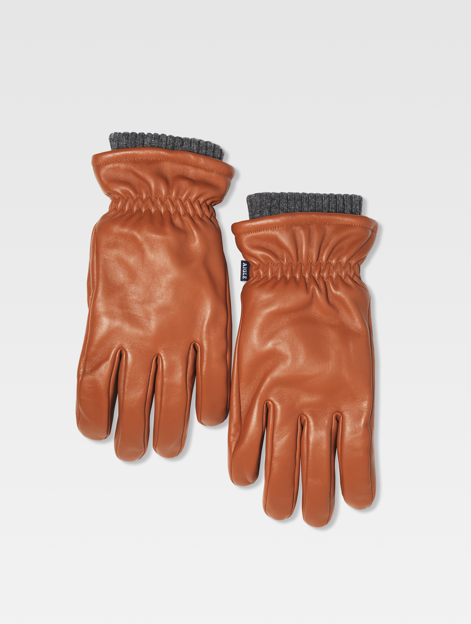 Aigle - The wool-lined leather glove Spice - Abasow | AIGLE