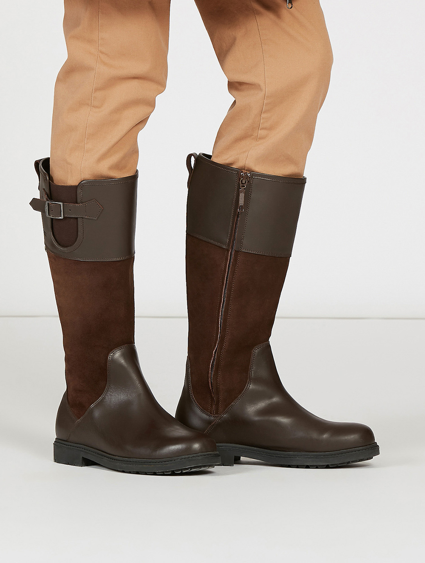 PARFIELD Bottes de chasse en cuir imperméable femme Darkbrown Aiglefemme AIGLE