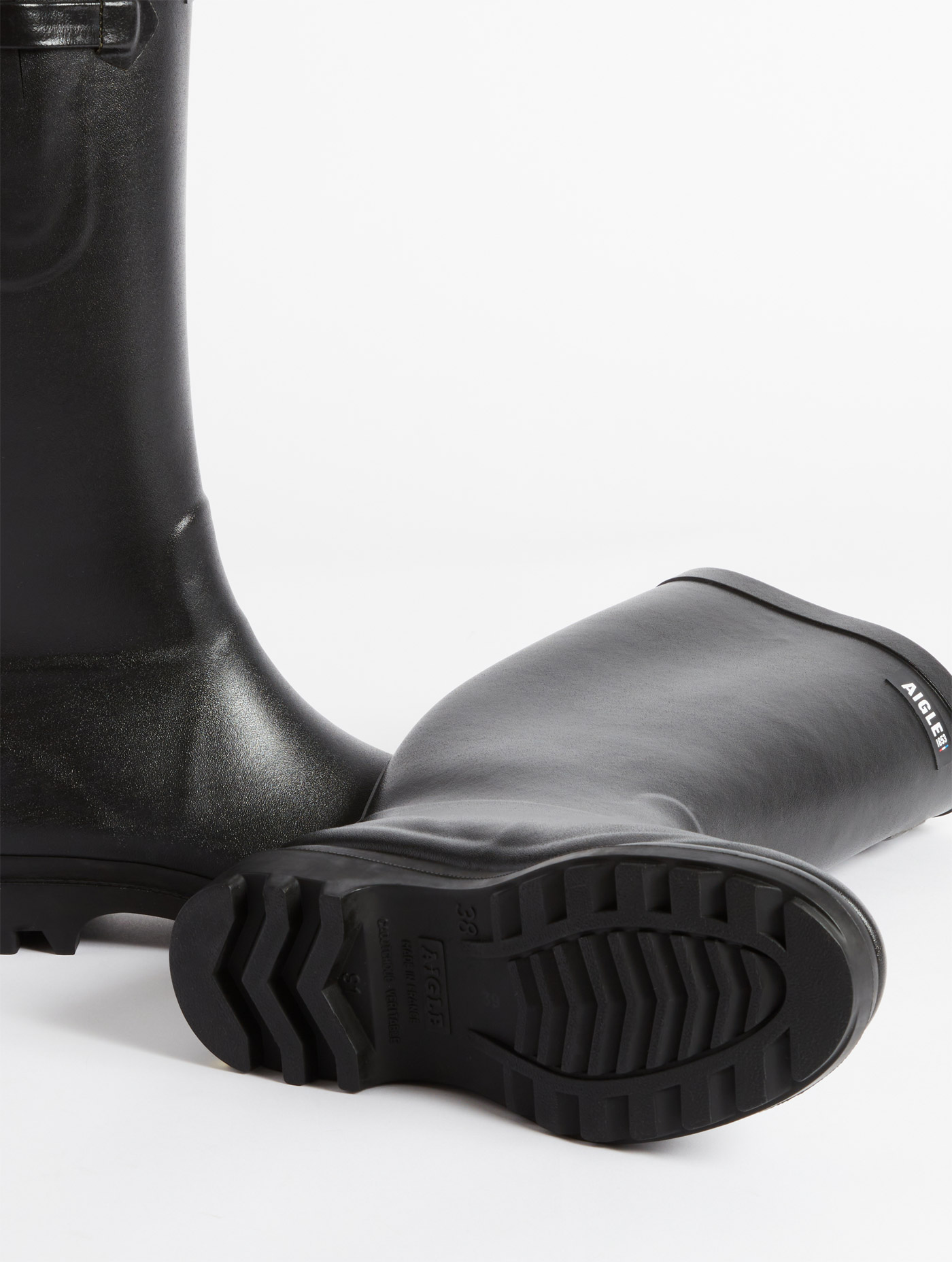 Botte De Pluie Aigle Aiglentine 2 NL Femme - Fabriquée En France, Caoutchouc, Tige Mollet