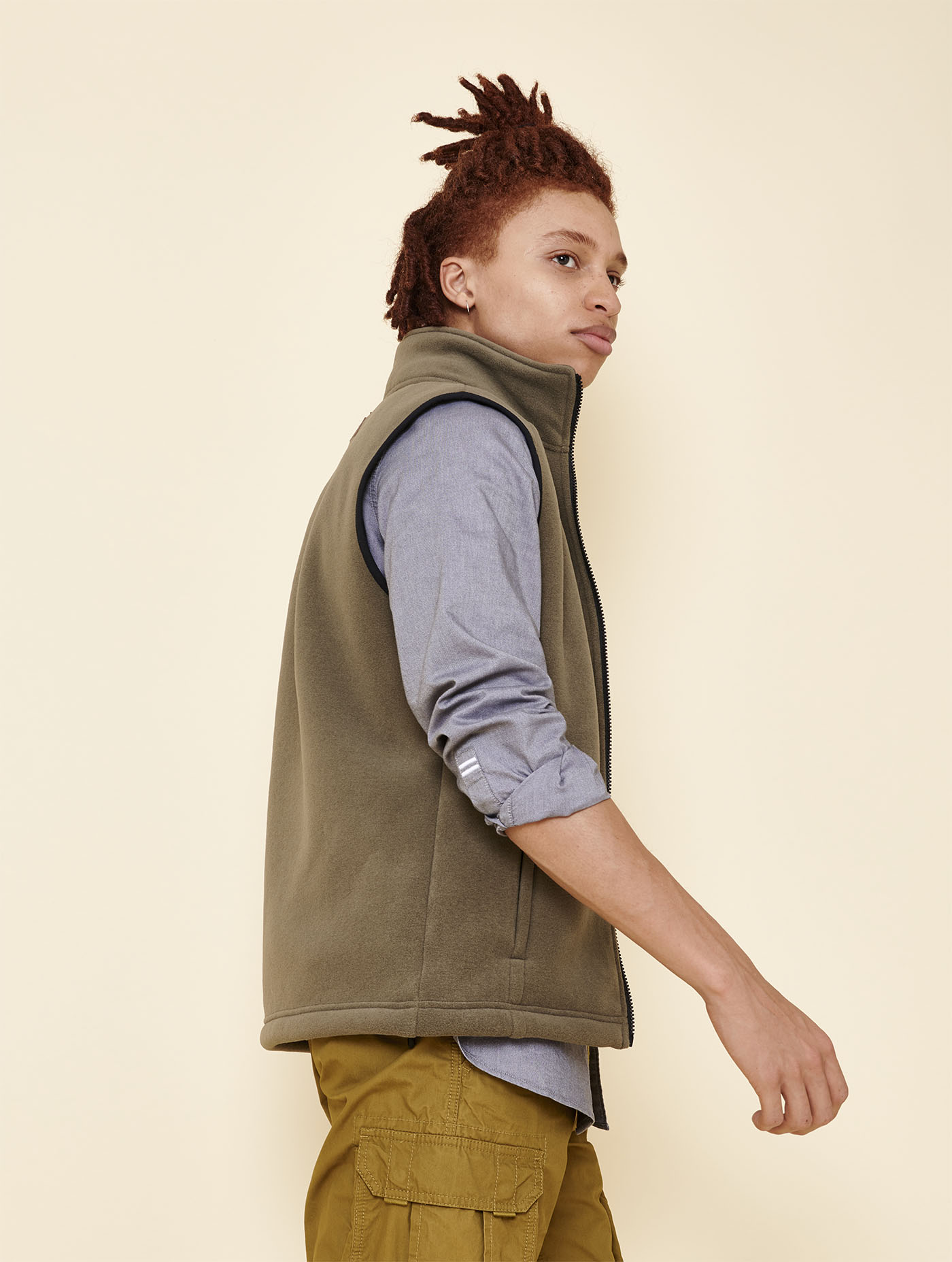 Redul Vest Armellose Fleece Jacke Herren Marine Aigle