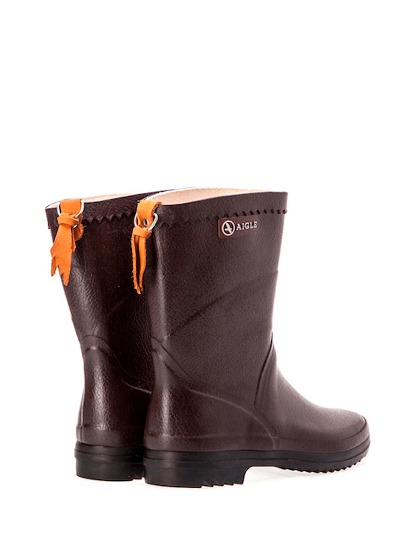 Aigle Women S Rubber Ankle Boots Brun Bison Ladywomen Aigle