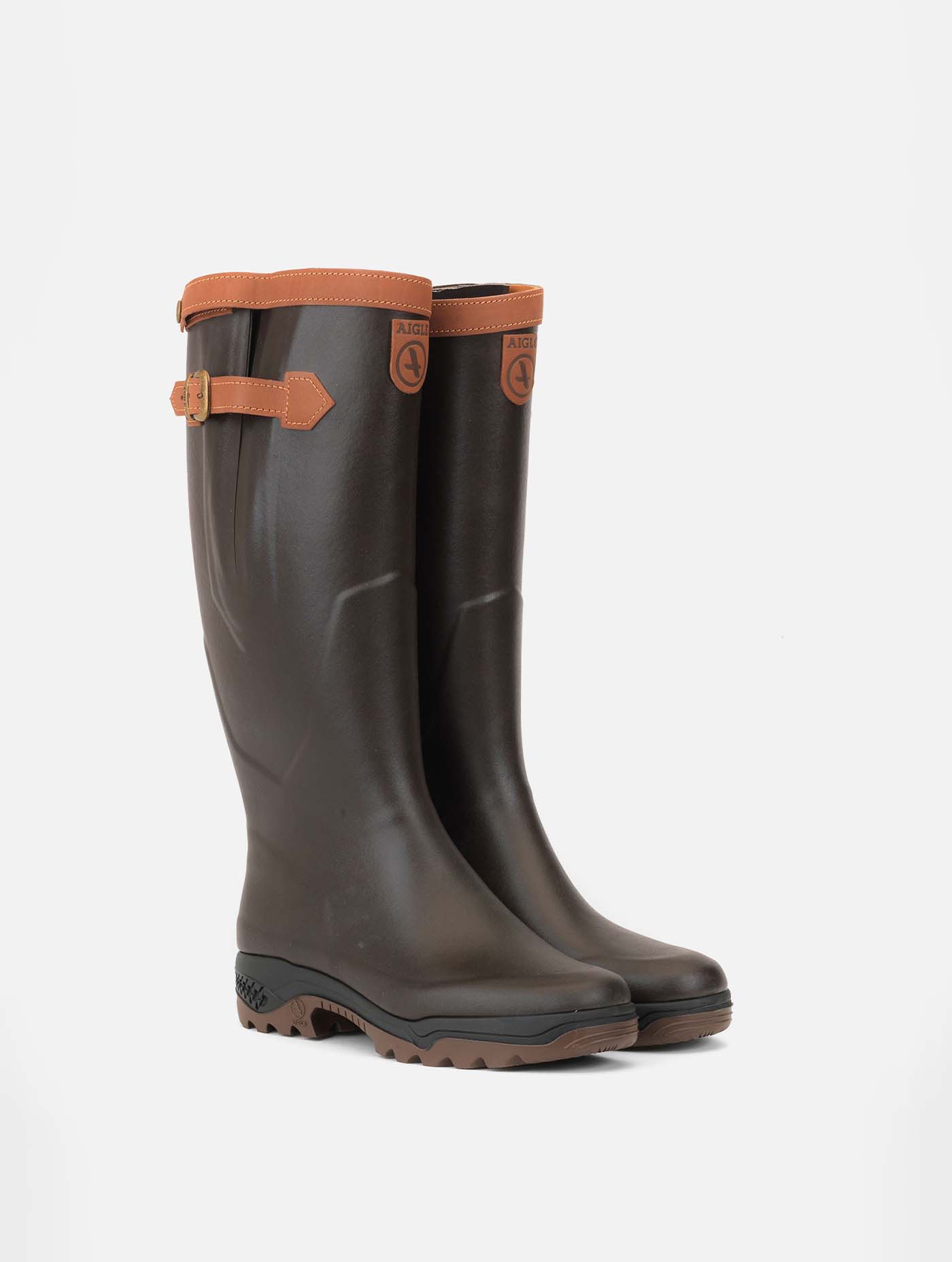 Aigle Antifatigue adjustable boots, Made in France Brun Parcours