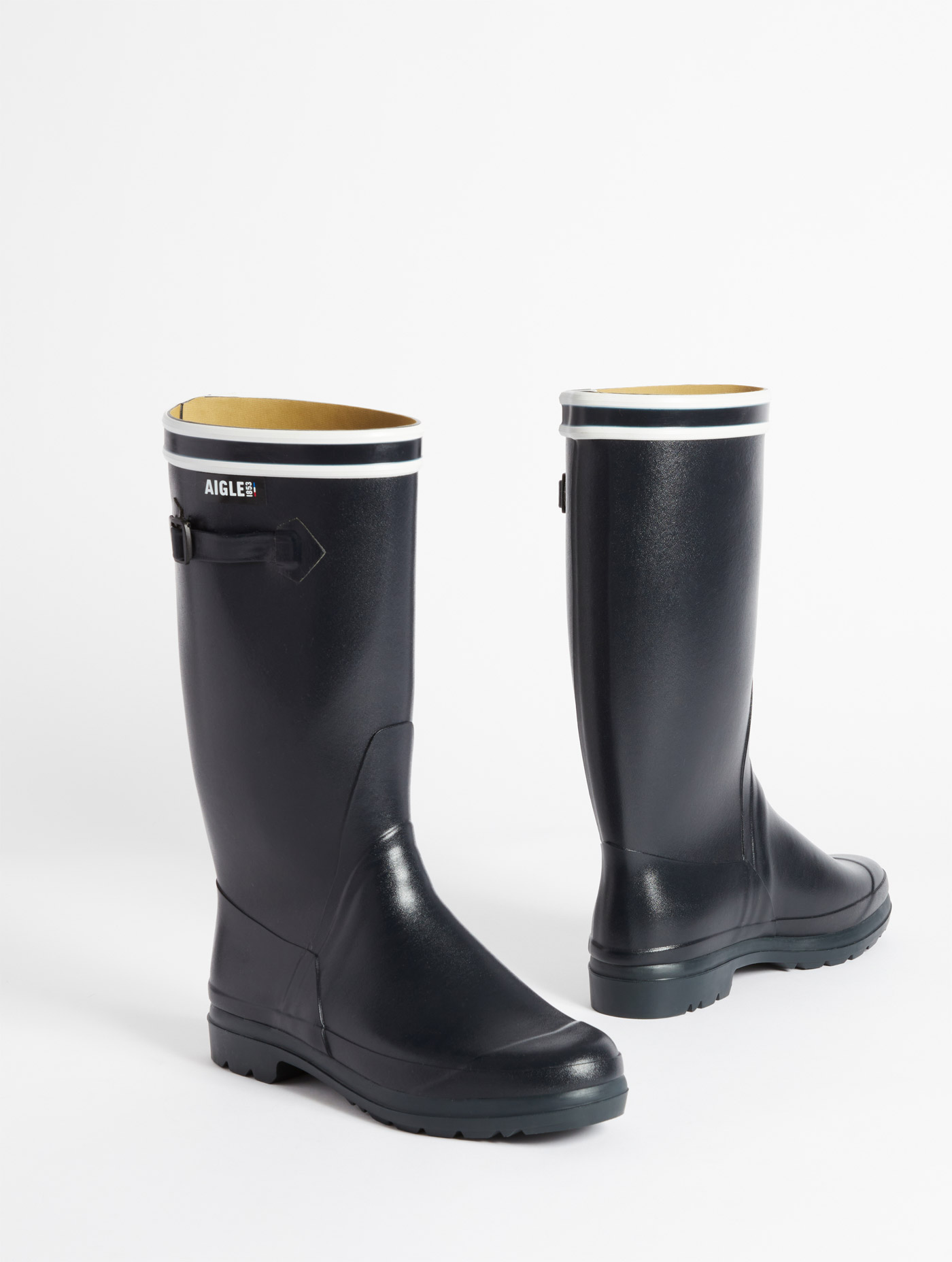 Bottes De Pluie Aigle Homme Cessac - En Caoutchouc Naturel - Semelle Crantée - Fabriqué En France
