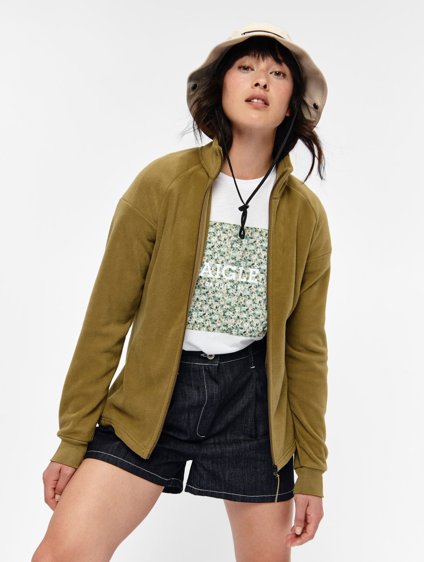 Aigle Warme Fleece Jacke Damen Terre Pumergo Aigle
