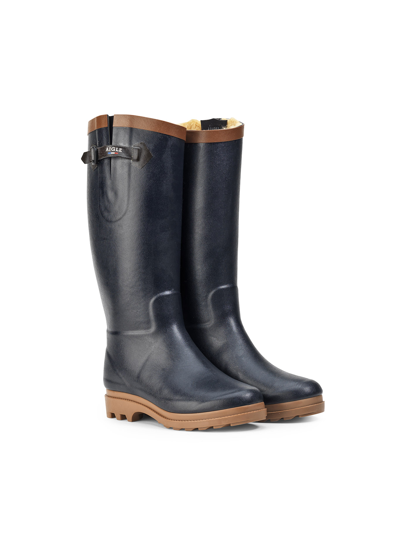 fur lined rubber boots