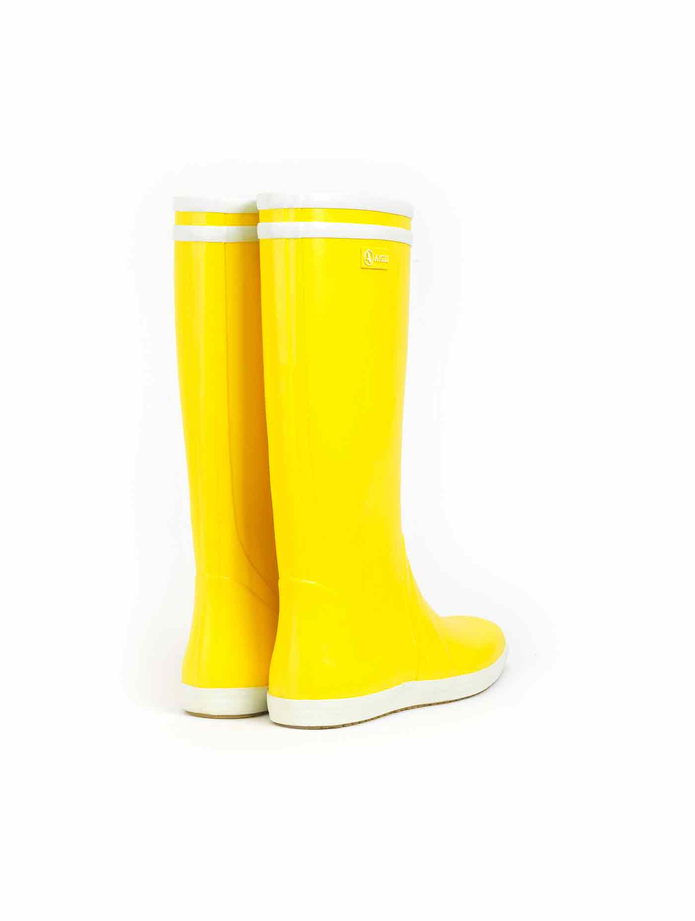 Aigle Men S Rubber Boots Jaune Blanc Goelandmen Aigle