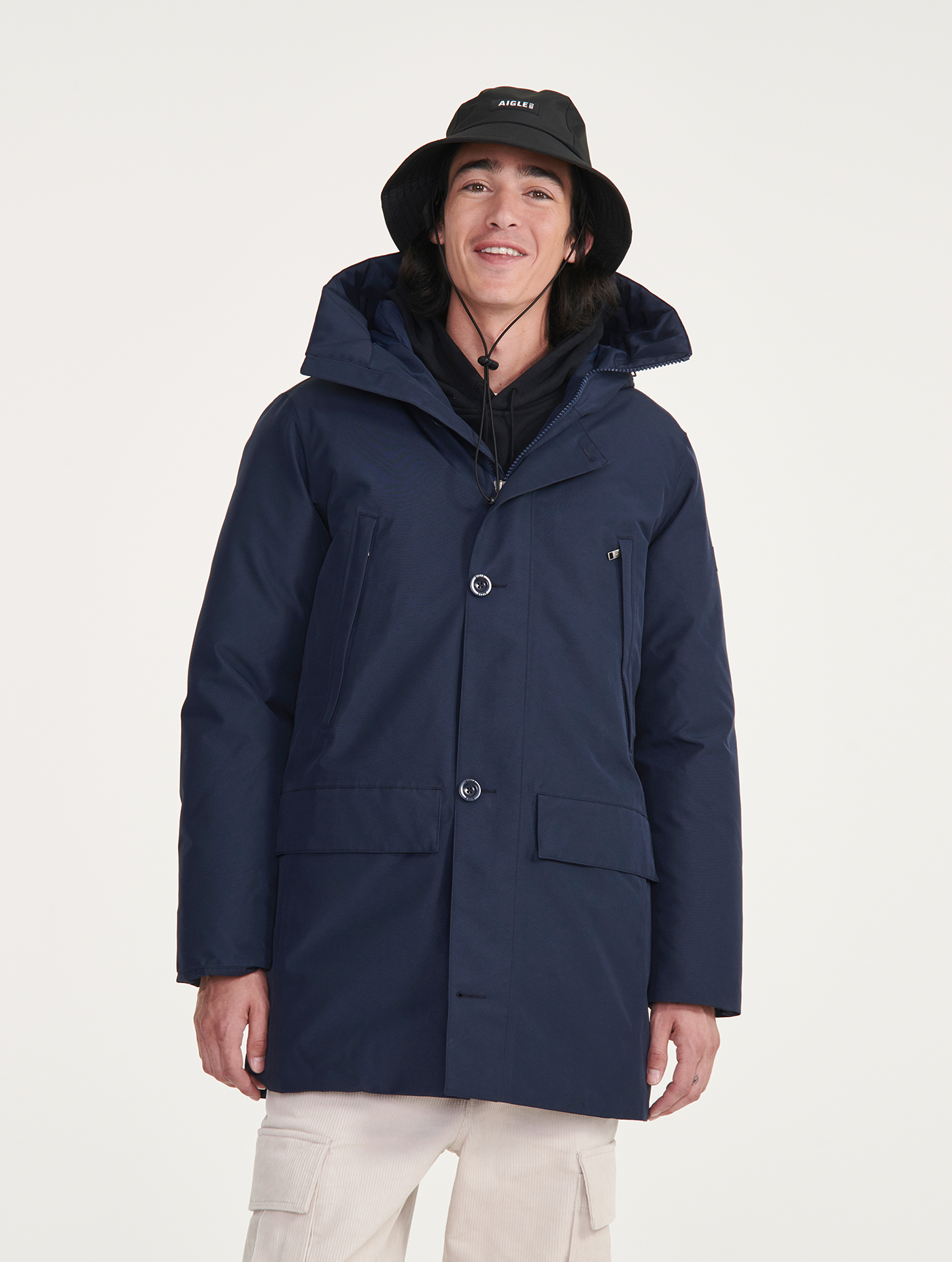 Long Hooded Down Gore-Tex® 2L Feather Parka categories | AIGLE