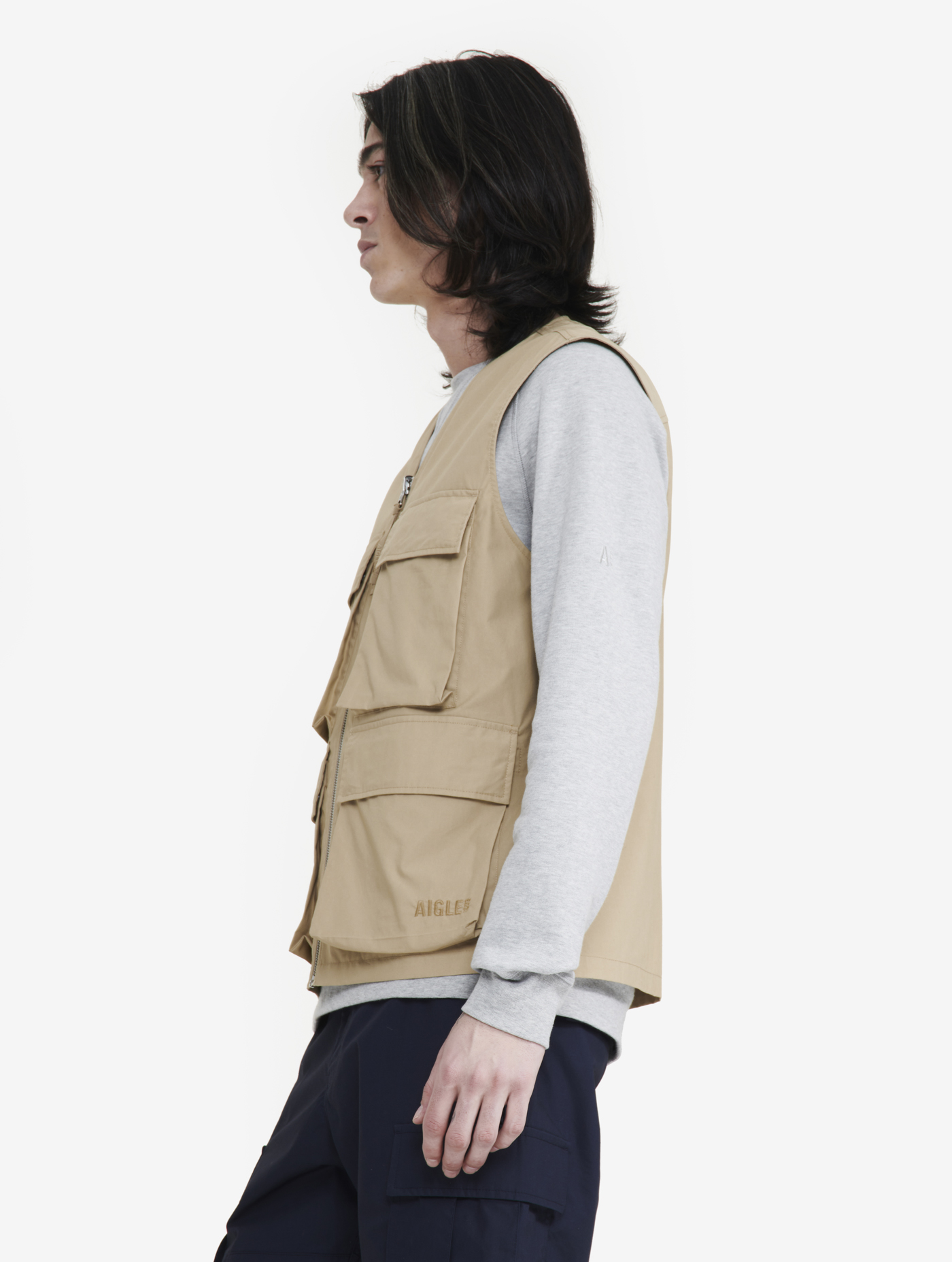 Gilet In Pile Uomo Con Colletto Alto - Senza Maniche, Cerniera, Tasche, Per Outdoor E Casual (Grigio Scuro, L)