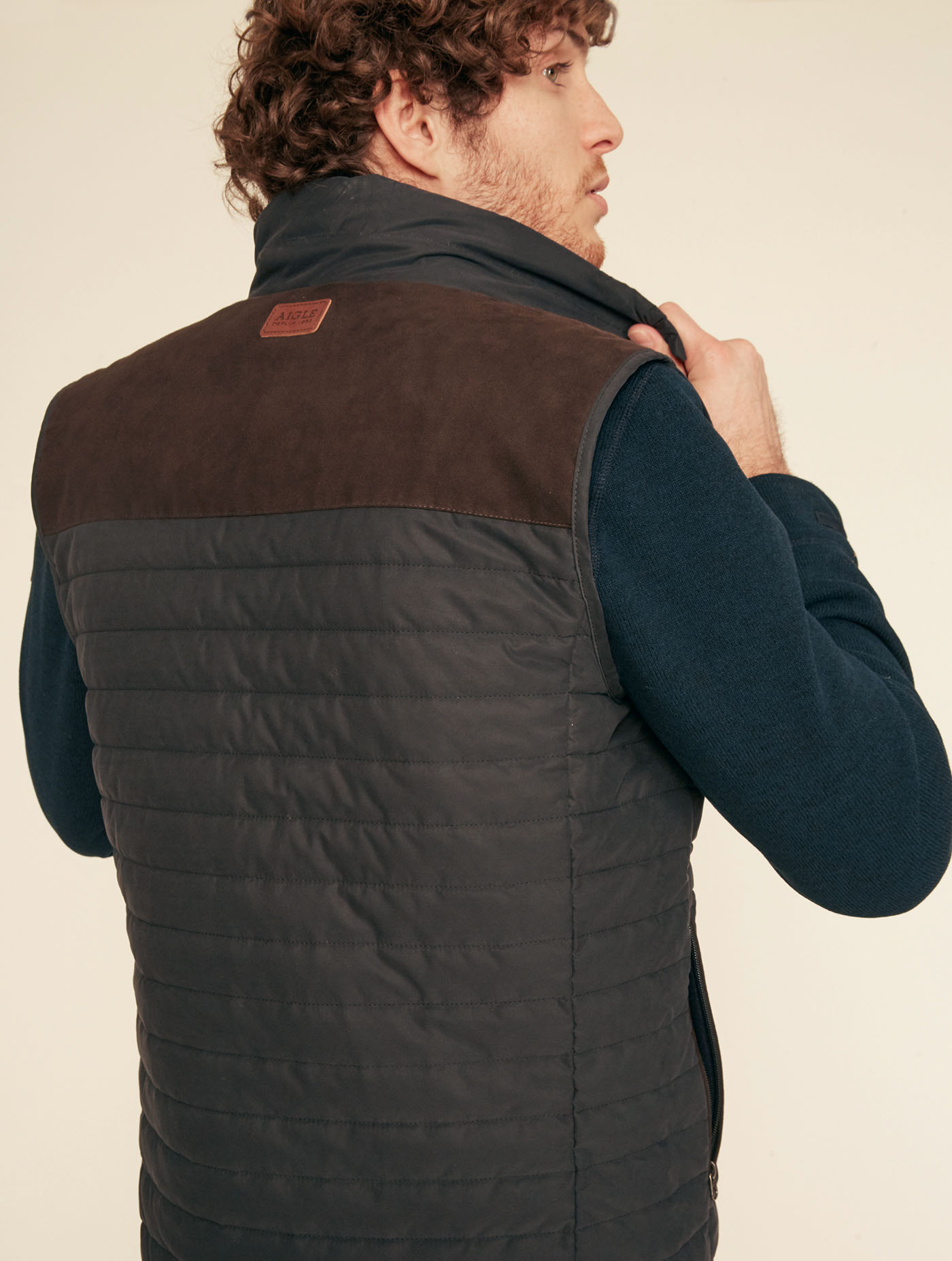 Crochy Gilet Matelassé Esprit Chasse Navy Homme